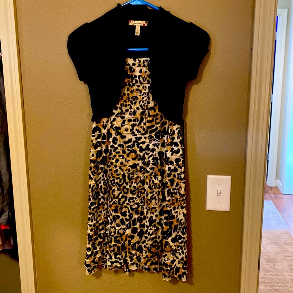 Kids dress. Animal print